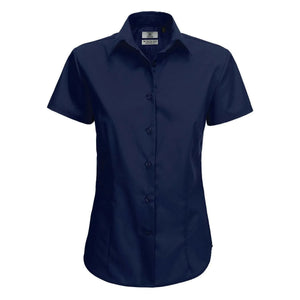 Camicia Smart Manica Corta Donna blu / XS - personalizzabile con logo
