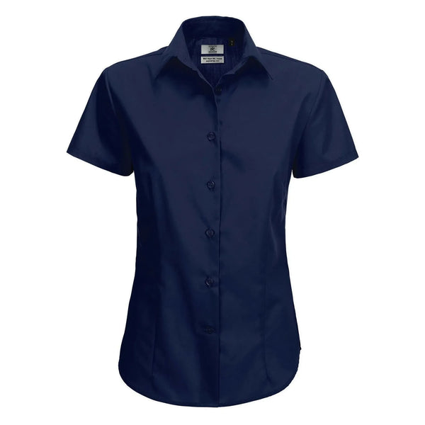 Camicia Smart Manica Corta Donna blu / XS - personalizzabile con logo