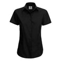 Camicia Smart Manica Corta Donna nero / XS - personalizzabile con logo
