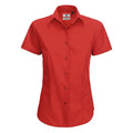 Camicia Smart Manica Corta Donna rosso / XS - personalizzabile con logo