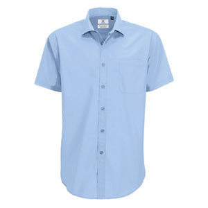 Camicia Smart Manica Corta Uomo azzurro / S - personalizzabile con logo