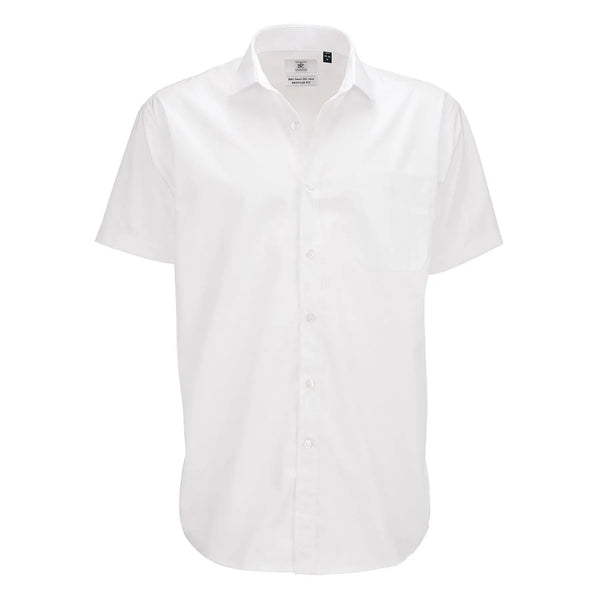 Camicia Smart Manica Corta Uomo bianco / S - personalizzabile con logo