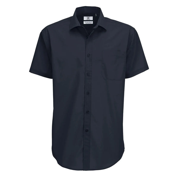 Camicia Smart Manica Corta Uomo blu / S - personalizzabile con logo