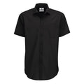 Camicia Smart Manica Corta Uomo nero / S - personalizzabile con logo