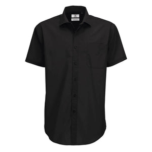 Camicia Smart Manica Corta Uomo nero / S - personalizzabile con logo