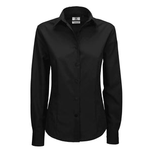 Camicia Smart Manica Lunga Donna nero / XS - personalizzabile con logo