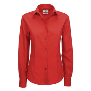 Camicia Smart Manica Lunga Donna rosso / XS - personalizzabile con logo