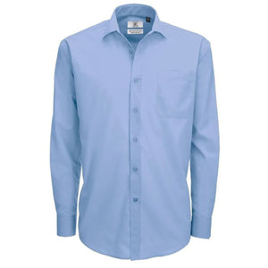 Camicia Smart Manica Lunga Uomo azzurro / S - personalizzabile con logo