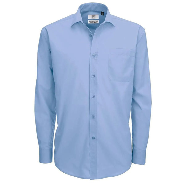 Camicia Smart Manica Lunga Uomo azzurro / S - personalizzabile con logo