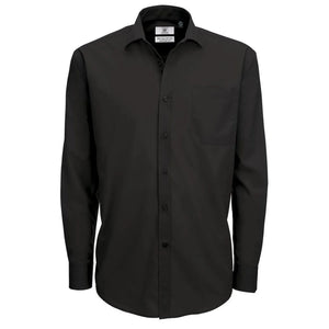 Camicia Smart Manica Lunga Uomo nero / S - personalizzabile con logo