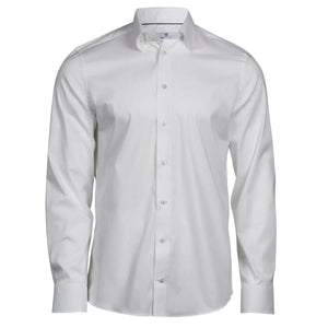 Camicia Stretch Luxury bianco / S - personalizzabile con logo
