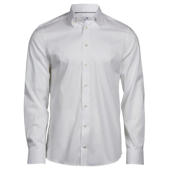 Camicia Stretch Luxury bianco / S - personalizzabile con logo