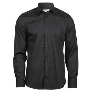 Camicia Stretch Luxury nero / S - personalizzabile con logo