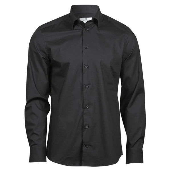 Camicia Stretch Luxury nero / S - personalizzabile con logo