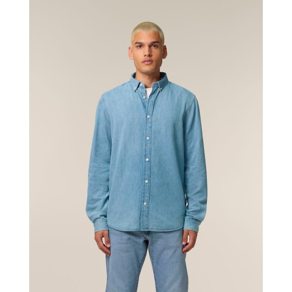 Camicia Uomo In Jeans Stanley Denim Shirt - personalizzabile con logo