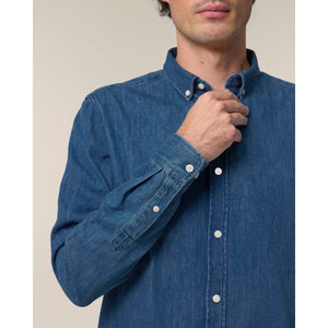 Camicia Uomo In Jeans Stanley Denim Shirt - personalizzabile con logo