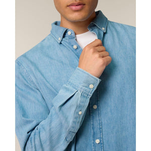 Camicia Uomo In Jeans Stanley Denim Shirt - personalizzabile con logo