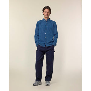 Camicia Uomo In Jeans Stanley Denim Shirt mid wash / S - personalizzabile con logo