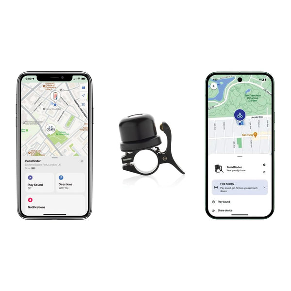 Campanello bicicletta finder Bike Dual RCS nero - personalizzabile con logo