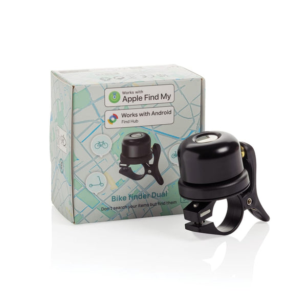 Campanello bicicletta finder Bike Dual RCS nero - personalizzabile con logo