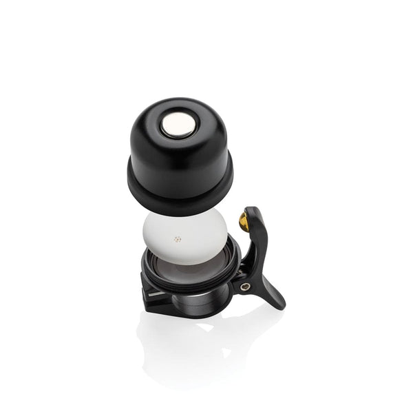 Campanello per bicicletta Pedalfinder con localizzatore nero - personalizzabile con logo