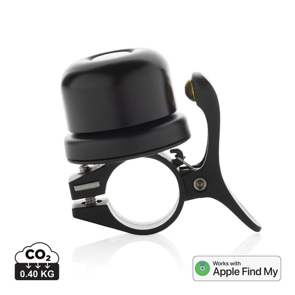 Campanello per bicicletta Pedalfinder con localizzatore nero - personalizzabile con logo