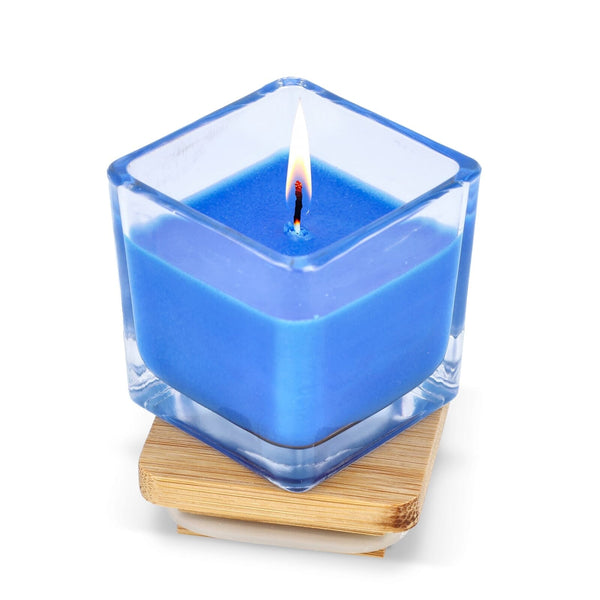 Candela a base di piante Chakra in barattolo di vetro - personalizzabile con logo