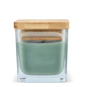 Candela a base di piante Chakra in barattolo di vetro - personalizzabile con logo