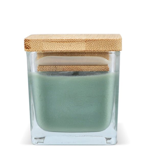 Candela a base di piante Chakra in barattolo di vetro - personalizzabile con logo