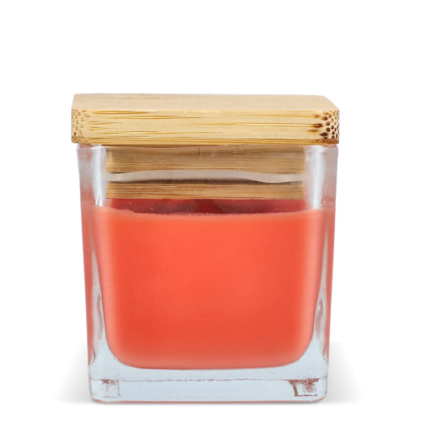 Candela a base di piante Chakra in barattolo di vetro - personalizzabile con logo