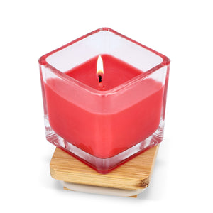 Candela a base di piante Chakra in barattolo di vetro - personalizzabile con logo