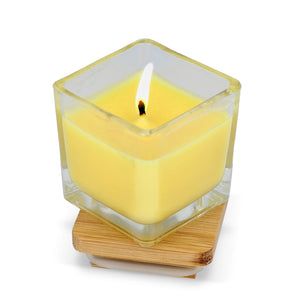 Candela a base di piante Chakra in barattolo di vetro - personalizzabile con logo