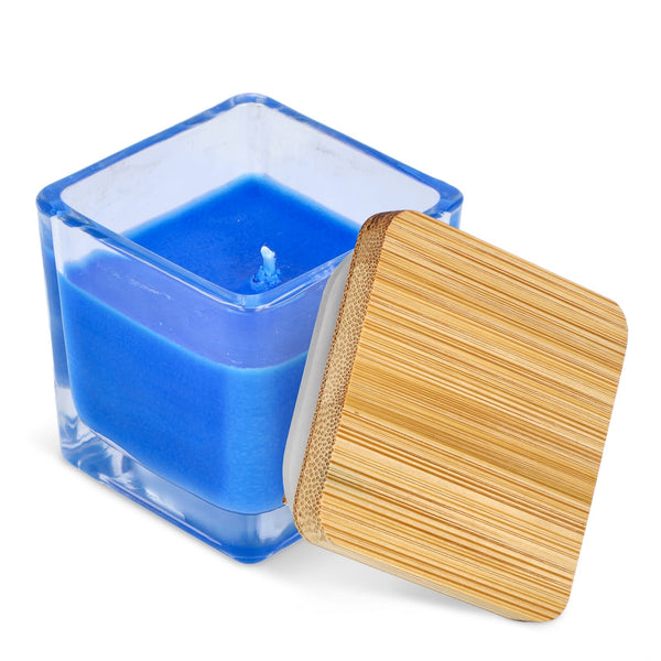 Candela a base di piante Chakra in barattolo di vetro - personalizzabile con logo