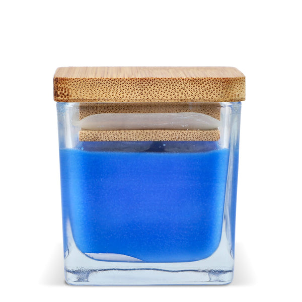 Candela a base di piante Chakra in barattolo di vetro - personalizzabile con logo