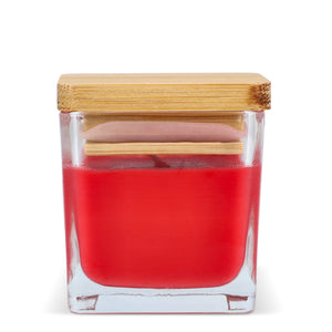 Candela a base di piante Chakra in barattolo di vetro - personalizzabile con logo