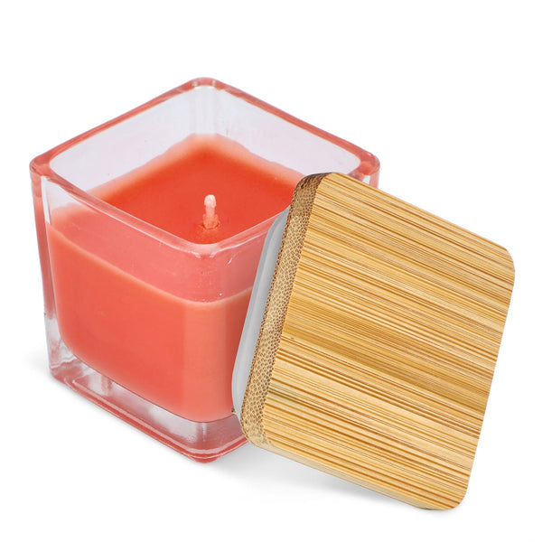 Candela a base di piante Chakra in barattolo di vetro - personalizzabile con logo