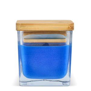 Candela a base di piante Chakra in barattolo di vetro - personalizzabile con logo