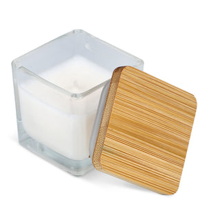 Candela a base di piante Chakra in barattolo di vetro - personalizzabile con logo