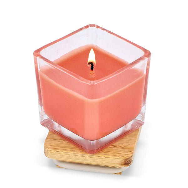 Candela a base di piante Chakra in barattolo di vetro - personalizzabile con logo