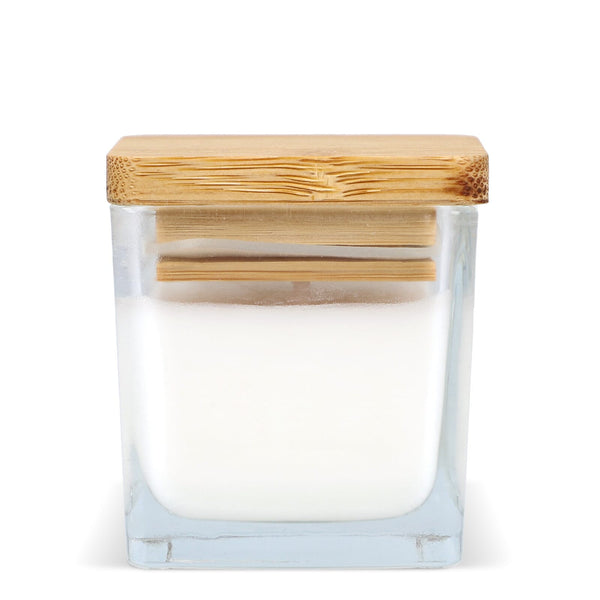 Candela a base di piante Chakra in barattolo di vetro - personalizzabile con logo