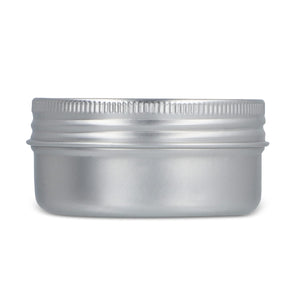 Candela alla citronella in latta riciclata color argento - personalizzabile con logo