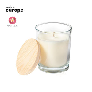 Candela Aromatica Bayar made UE bianco - personalizzabile con logo