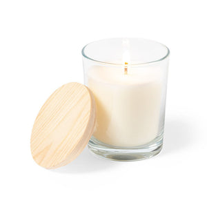 Candela Aromatica Bayar made UE bianco - personalizzabile con logo