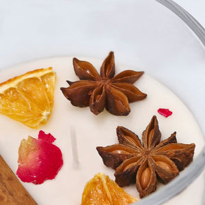 Candela Aromatica Dempsey bianco - personalizzabile con logo