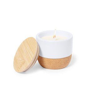 Candela Aromatica Lavolia bianco - personalizzabile con logo
