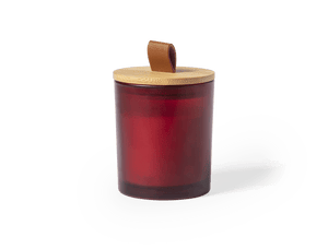 Candela Aromatica Lonka rosso - personalizzabile con logo