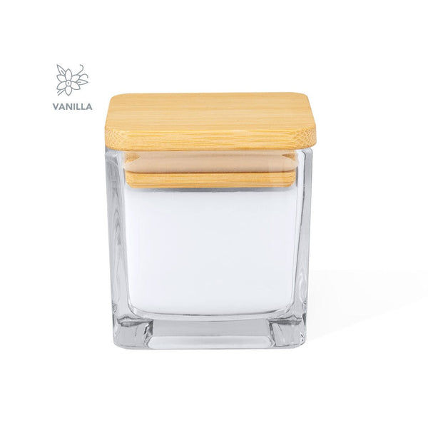 Candela Aromatica Safron bianco - personalizzabile con logo