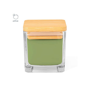 Candela Aromatica Safron verde - personalizzabile con logo