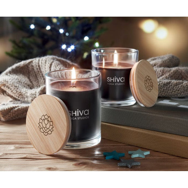 Candela fragranza vaniglia 40 ore - personalizzabile con logo