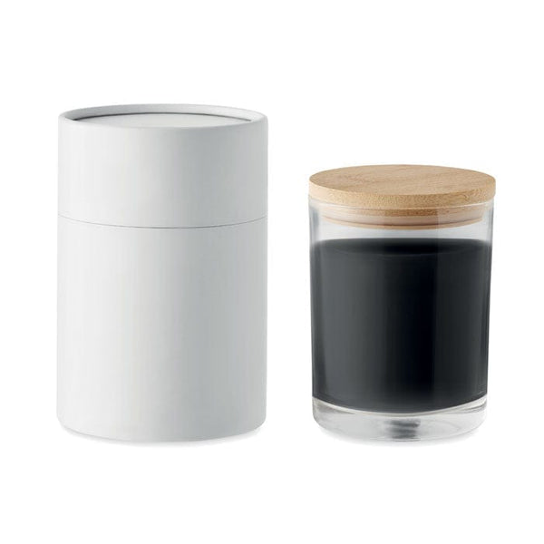 Candela fragranza vaniglia 40 ore Nero - personalizzabile con logo
